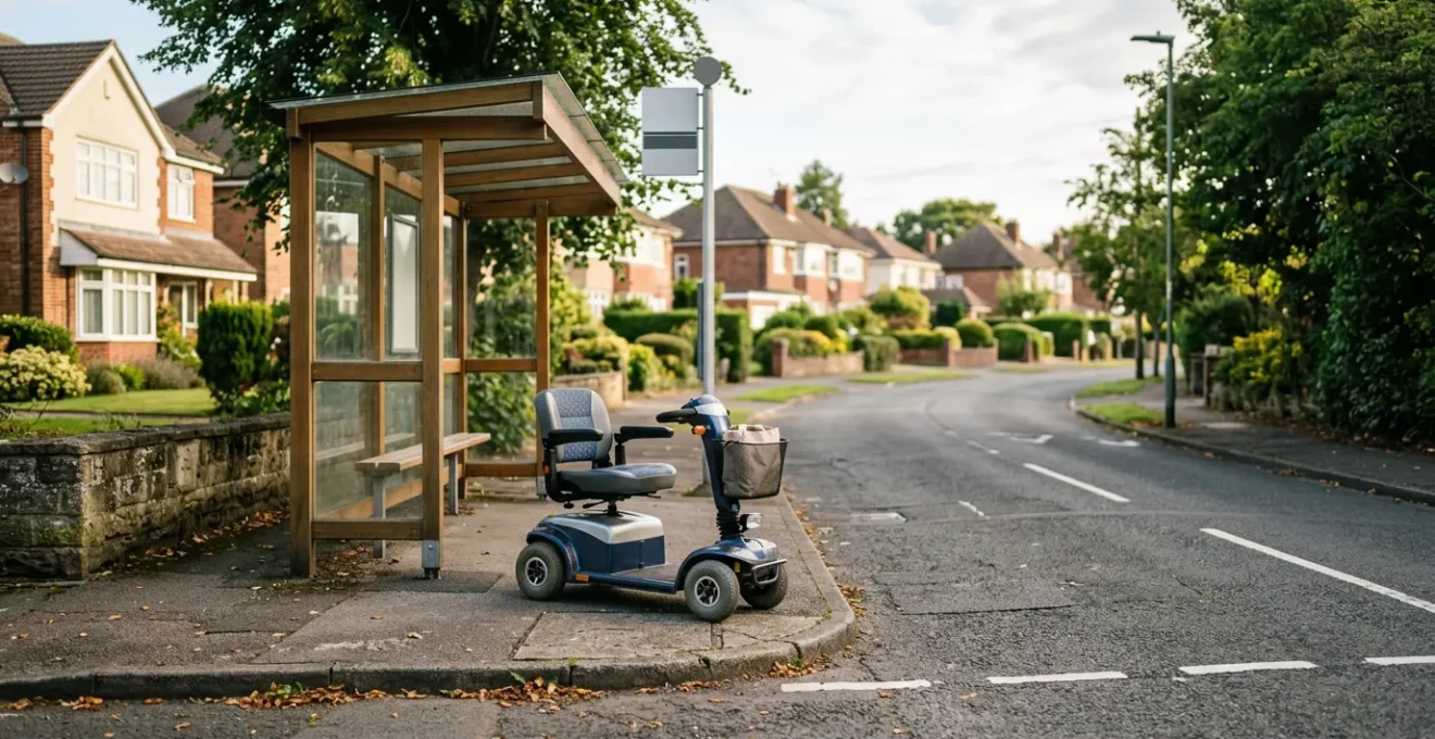 Editorial photograph illustrating the insurance decision for a second-hand mobility scooter