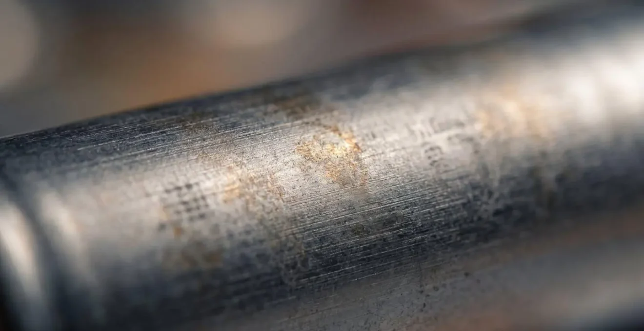 Macro close-up of lithium battery cells showing voltage measurement concept