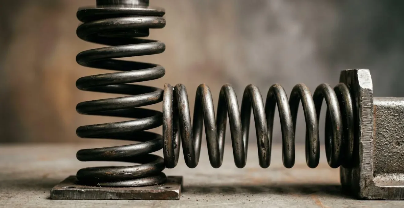 Close-up view showing the biomechanical forces acting on human spine during impact absorption from different suspension positions
